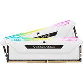 CORSAIR VENGEANCE RGB PRO SL 16GB (2x8GB) DDR4 RAM 3200MHz CL16 Memory Kit — White | CMH16GX4M2E3200C16W | - CompuMe